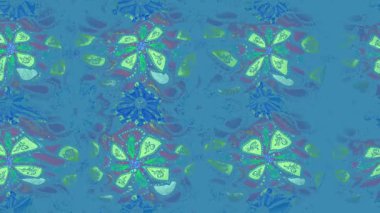 Renkli unsurlarla hareketli arka plan görüntüleri. Çiçekler. Eski model. Bayrak tarzı. Video kaydı. Şablon. Döngü. Kusursuz.. 