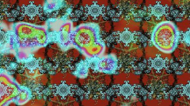 Tekstil veya kitap kapakları, imalat, duvar kağıtları, baskı, hediye paketi ve yapıştırma kitabı için çiçek eskizi geçmişi. Küçük çaplı çiçeklerdeki basit şirin desenler. Raster illüstrasyonu.