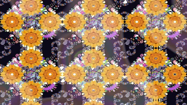 Küçük çiçekteki sevimli çiçek deseni. Sarı renkte çiçekler.