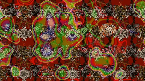 Renkli Yaz Temalı eskiz kalıbı. Modaya uygun kumaş deseni. Düz Çiçek Elementleri Tasarımı. Sevimli çiçek raster deseni.