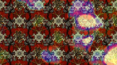 Renkli Bahar Teması eskiz kalıbı. Raster. Düz Çiçek Elementleri Tasarımı.