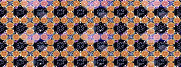 Raster illüstrasyonundaki çiçek desenli çizim. Renkli Bahar Teması eskiz kalıbı. Siyah renkli çiçekler. Düz Çiçek Elementleri Tasarımı.