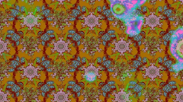 Kahverengi, kırmızı ve yeşil renkte çiçekler. Küçük çiçekte sevimli çiçek deseni var..