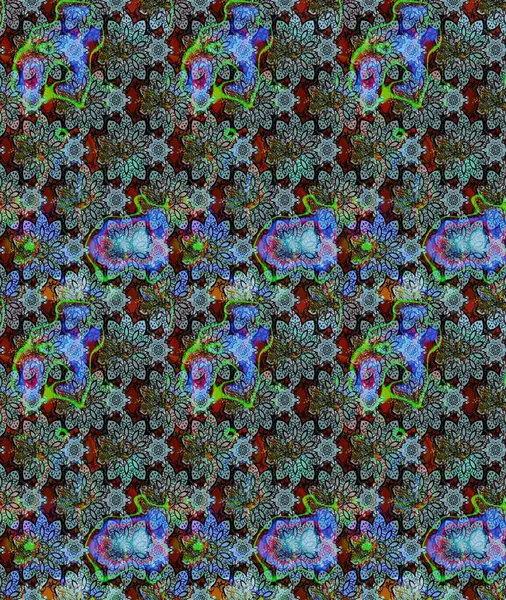 Düz Çiçek Elementleri Tasarımı. Raster Şirin kumaş deseni. Eskiz klasiği. Renkli Bahar Teması çizim şablonu.