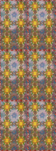 Kahverengi ve nötr renklerde. Raster illüstrasyonu. Kahverengi ve nötr papatyalardan oluşan kahverengi ve nötr bir desen..