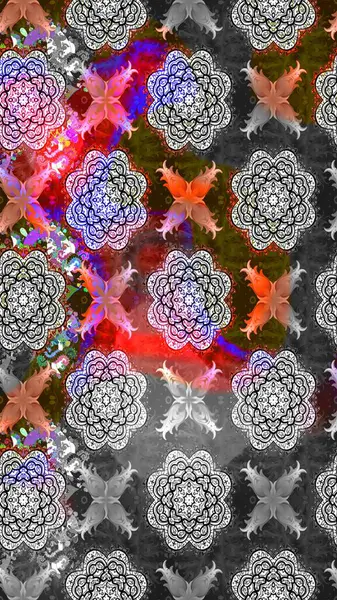 Güzel kumaş deseni. Raster suluboya deseni, narin çiçekler, gri çiçekler, tebrik kartı şablonu..