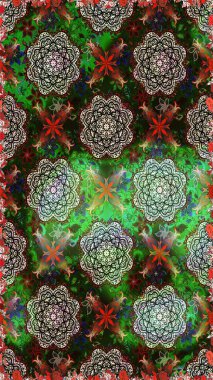 Yeşil renkli çiçekler. Elle boyanmış suluboya, kusursuz çiçekler ve bitkiler..