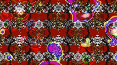 Hediye ambalaj kağıdı, tebrik kartları, posterler ve pankart tasarımı. Kırmızı, gri ve kahverengi renkte çiçekler. Raster düz çiçek çizim deseni.