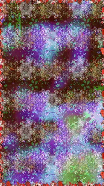 Gentle, spring floral background. Raster floral pattern in doodle style with flowers. Flowers on brown and neutral colors.