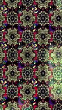 Renkli unsurlarla hareketli arka plan görüntüleri. Çiçekler. Eski model. Bayrak tarzı. Video kaydı. Şablon. Döngü. Kusursuz.. 