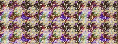 Raster illüstrasyonundaki çiçek desenli çizim. Tarafsız renklerde çiçekler.