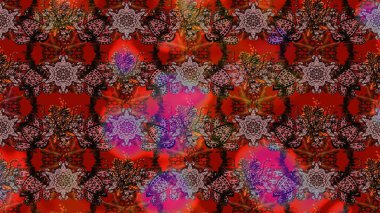 Raster illüstrasyonu. Karalama çiçeği. Zentangle soyut çiçekleri. Renkli Bahar Teması eskiz kalıbı. Düz Çiçek Elementleri Tasarımı. Şirin kumaş deseni.