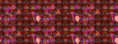 Suluboya, elle çizilmiş. Raster - stok. Eskiz arkaplan modeli. Vadinin çiçekleri kahverengi, kırmızı ve pembe renklerde.