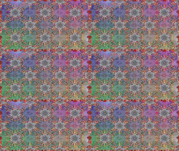 Parmak izi, kumaş, duvar kâğıdı, tekstil için raster dokusu. İşlemeli çiçekli, dikişsiz desen. Renkli grunge soyut arkaplanı Cologray ve nötr çiçeklerle zenginleştirir.