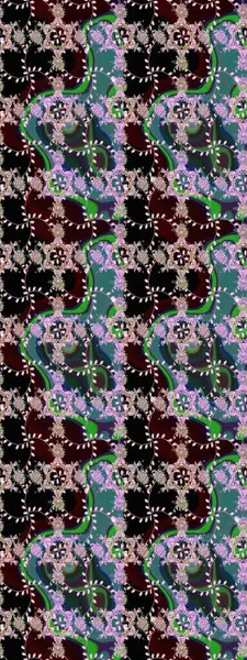 Kızılderili desenli desenli desenli şal deseni. Etnik Mandala süsü. Raster Henna dövme stili. Tekstil, tebrik kartı, boyama kitabı, telefon kılıfı baskısı için kullanılabilir.