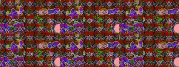 Renkli Bahar Teması eskiz kalıbı. Düz Çiçek Elementleri Tasarımı. Sevimli çiçek raster deseni. Çiçekler kırmızı, kahverengi ve yeşil renklerde.