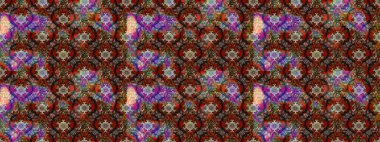 Modern çiçek arkaplanı. Halk tarzı. Parlak renkli çiçekleri ve kahverengi, kırmızı ve bej renkli yaprakları olan harika bir çiçek deseni. Moda baskıları için zarif bir şablon.