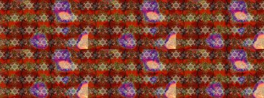 Çizim kalıbı. Ultraviyole kumaş deseni. Raster illüstrasyonu. Organik motif arkaplanı.