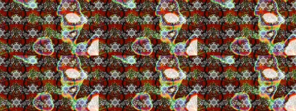 Suluboya tarzında kahverengi, gri ve kırmızı renkler. Raster illüstrasyonu. Küçük çiçekli bahar deseni çiz.