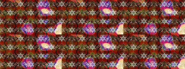 Çiçeksel fantezi tasarımı ve parlak bir arka plan çizimi. Düz Çiçek Elementleri Tasarımı. Renkli Bahar Teması çizim şablonu.