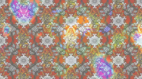 Çiçek deseni. Gri, nötr ve bej renkli çiçek çizimi. Raster illüstrasyonu. Gri, nötr ve bej renkli çiçekler. Şatafatlı bahar bahçesi dokusu.