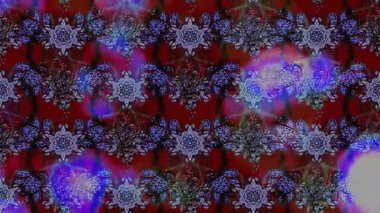 Renkli unsurlarla hareketli arka plan görüntüleri. Çiçekler. Eski model. Bayrak tarzı. Video kaydı. Şablon. Döngü. Kusursuz.. 