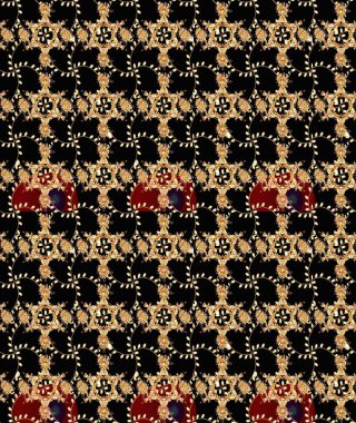 Raster illüstrasyonu. Tekstil veya kitap kapakları, imalat, duvar kağıtları, baskı, hediye paketi ve yapıştırma kitabı için çiçek eskizi geçmişi. Küçük ölçekli çiçeklerdeki basit sevimli desen.