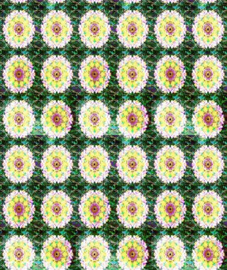 Çiçek deseni. Raster illüstrasyonu. Şatafatlı bahar bahçesi dokusu. Çiçek çizimi arkaplanı.