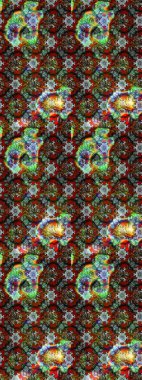 Raster - stok. Kahverengi, yeşil ve gri çiçekli eskiz deseni, suluboya çiçek deseni, şirin çiçek, duvar kağıdı, kart veya kumaş için fayanslı.