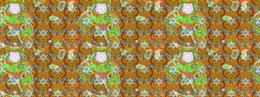 Renkli Yaz Temalı eskiz kalıbı. Güzel kumaş deseni. Güzel eskiz şekli. Yazdır. Raster çiçekli arka plan. Düz Çiçek Elementleri Tasarımı.