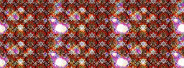 Renkli Yaz Temalı eskiz kalıbı. Düz Çiçek Elementleri Tasarımı. Kahverengi, kırmızı ve nötr renklerde çiçekler. Raster illüstrasyonunda çiçek deseni çizimi.