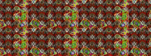 Moda baskıları için zarif bir şablon. Robot resim. Motley illüstrasyonu. Küçük renkli çiçekler. Çiçekli yaz çiçekleri. Küçük çiçekte şirin desenler.