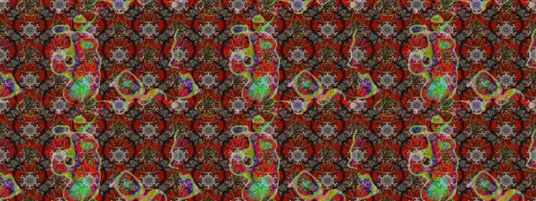 Raster illüstrasyonu. Çizim kalıbı. Organik motif arka planı. Ultraviyole kumaş deseni.