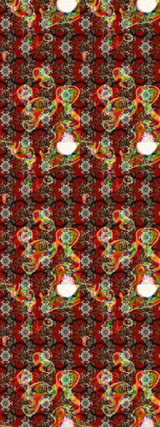 Düz Çiçek Elementleri Tasarımı. Sevimli çiçek raster deseni. Kahverengi, kırmızı ve nötr renklerde çiçekler. Renkli Bahar Teması çizim şablonu.