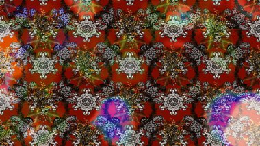 Şatafatlı bahar bahçesi dokusu. Kahverengi, gri ve kırmızı renkte çiçek çizimi. Kahverengi, gri ve kırmızı renkte çiçekler. Raster illüstrasyonu. Çiçek deseni.