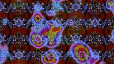 Küçük bir çiçekte eskiz deseni. Güzel kumaş deseni. Hoş bir çiçek geçmişi var. Raster illüstrasyonu.