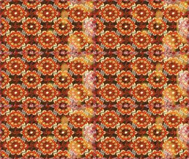 Kahverengi renklerde, altın elementlerle kusursuz desen. Geleneksel oryantasyon süsü. Klasik klasik klasik arka plan. Kusursuz klasik raster altın desenli.