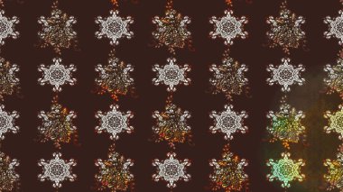 Çizim çiçek deseni duvar kâğıdı olarak kullanılabilir. Kahverengi renkli çiçekler. Raster illüstrasyonu.