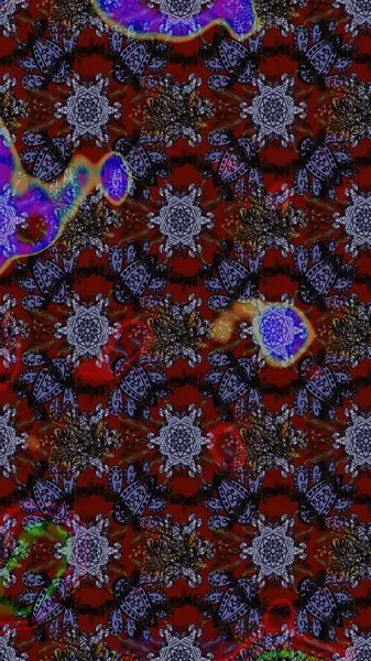 Siyah, kahverengi ve kırmızı renkli şirin çiçek desenleri. Düz Çiçek Elementleri Tasarımı. Raster Modaya uygun kumaş deseni. Renkli Bahar Teması çizim şablonu.