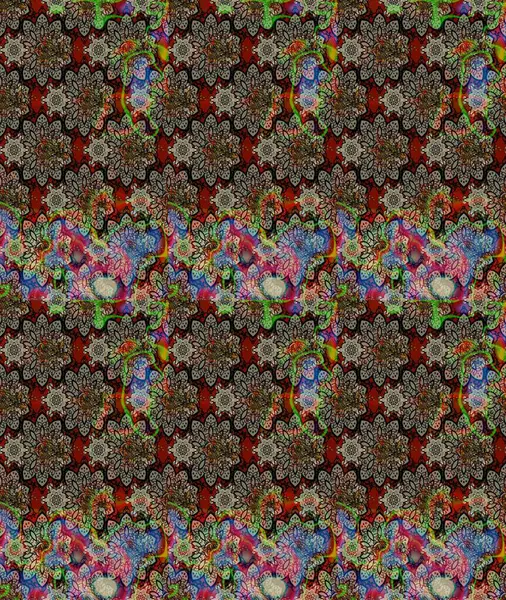 Raster illüstrasyonu. Çiçekli karalama şeklinde Raster çiçek deseni. Gri renkte yaz çiçekleri.