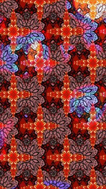 Etnik Mandala süsleme. Hint çiçek desenli madalyon desen. Kullanılabilir Tekstil, tebrik kartı, boyama kitabı, telefon durumda yazdırma için. Raster kına dövme stil.