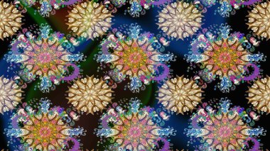 Tekrar eden çiçek arkaplanı, zarif mavi çiçek duvar kağıdı. Mavi renkler üzerine çiçek desenli çizimler, el yapımı papatyalar, papatyalar..