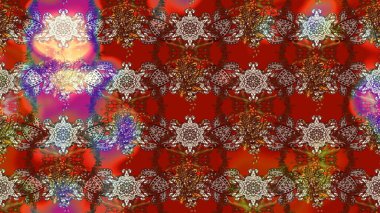 Raster illüstrasyonundaki çiçek desenli çizim. Düz Çiçek Elementleri Tasarımı. Renkli Yaz Temalı eskiz kalıbı. Çiçekler kırmızı, kahverengi ve bej renklerde.