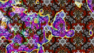 Çiçek grisi, kahverengi ve kırmızı çizim deseni. Raster çiçek izi. Klasik taslak çizimi.