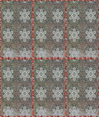 Gri ve kahverengi renklerde bahar çiçekleri. Çiçekli karalama şeklinde Raster çiçek deseni. Raster illüstrasyonu.