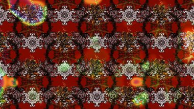 Raster illüstrasyonu. Çizim kalıbı. Ultraviyole kumaş deseni. Organik motif arkaplanı.