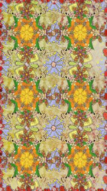 Raster suluboya çiçek deseni, narin çiçekler, tarafsız çiçekler, tebrik kartı şablonu. Raster Güzel kumaş deseni.