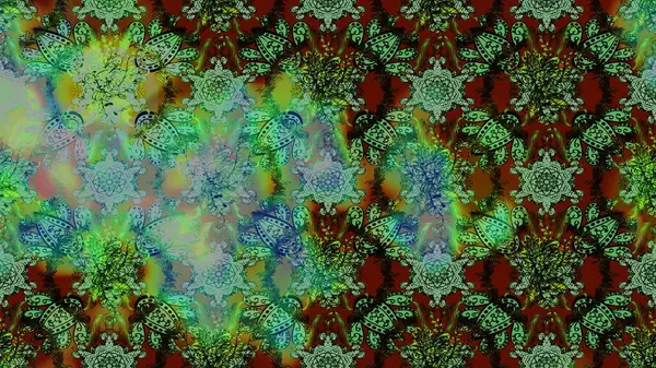 Botanik çizim kalıbı. Raster deseni. Organik elementler. Suluboya etkisi.