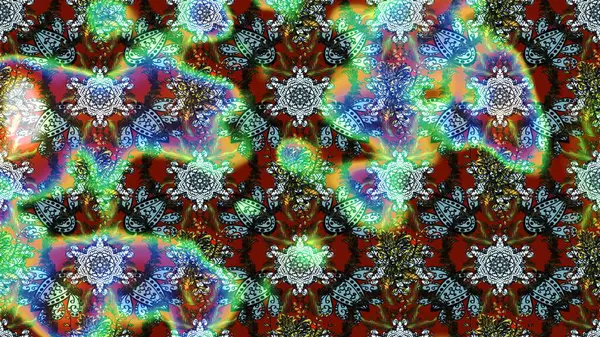 Sanat ilham verici, yeşil ve gri renkli çiçekler ve yapraklar. Karalama çiçekleri çizim kalıbı. Raster deseni. Mavi, yeşil ve gri el çizimi desen.