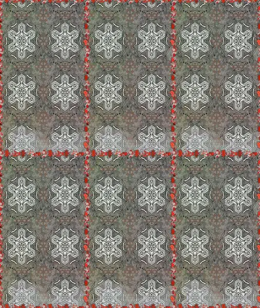 Gri ve kahverengi renklerde bahar çiçekleri. Çiçekli karalama şeklinde Raster çiçek deseni. Raster illüstrasyonu.